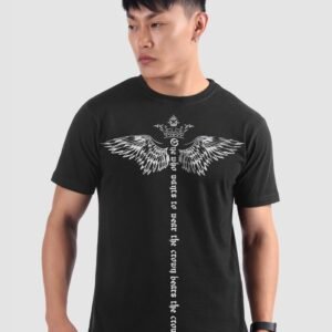 Winged Half Sleeve Printed T-shirt