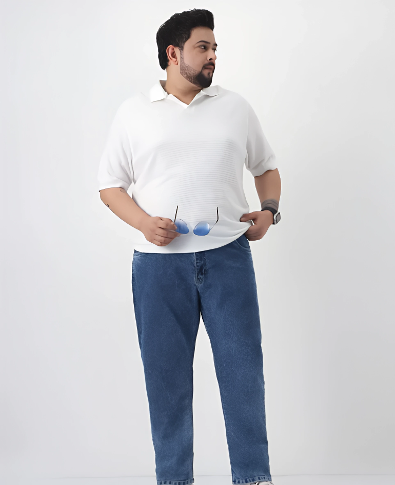 Plus Men's Blue Slim Fit