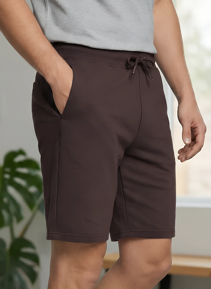 Dark Oak Zip Pocket Shorts