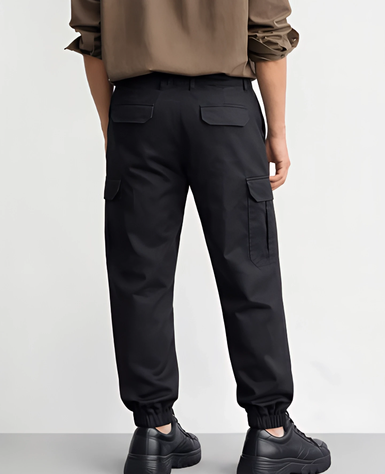 Men's Black Regular Fit Solid - Image 3