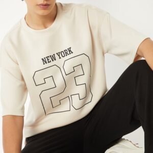 Women Printed Boxy Fit Sports T-shirt