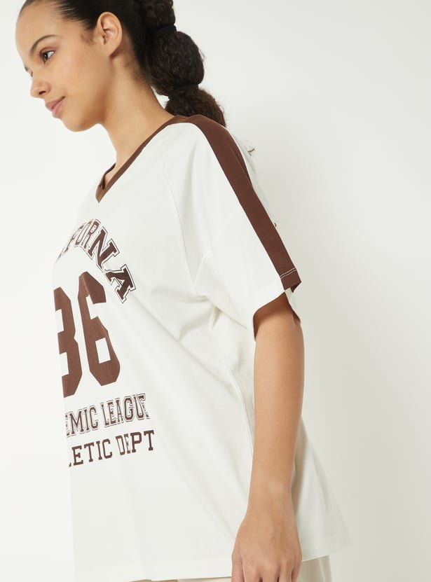 Women Printed Boxy Fit Sports T-shirts - Image 3