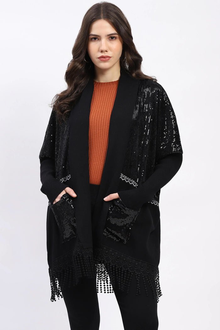 Winter Sequined Party Shrug