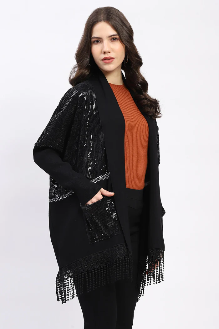 Winter Sequined Party Shrug - Image 2