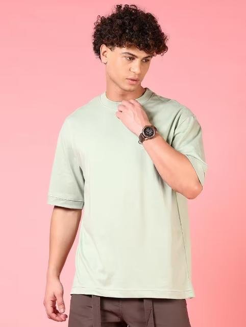 Men back print short sleeves t-shirt