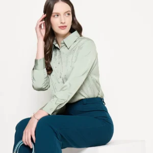 Embellished Shirt Collar