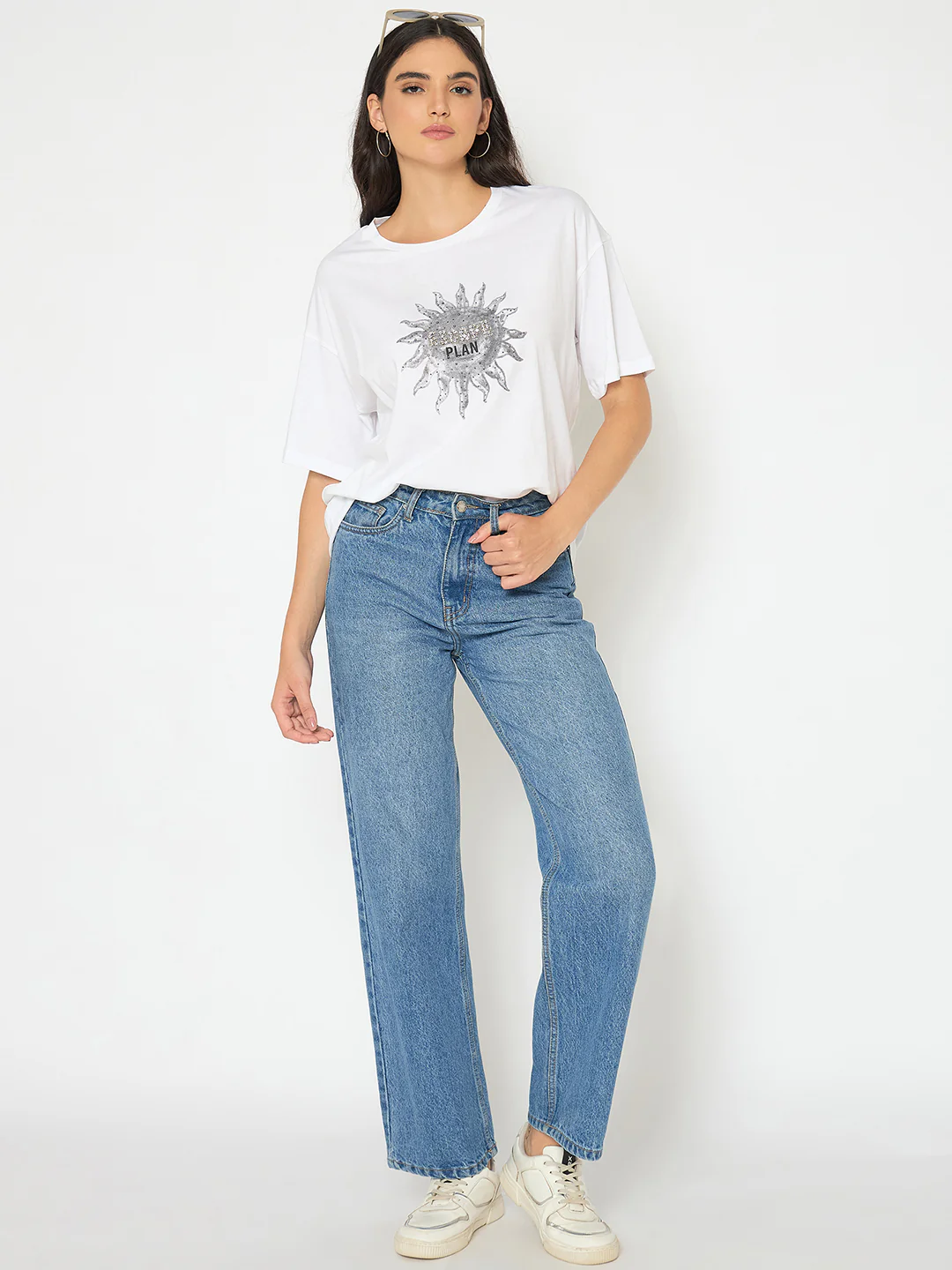 Graphic Print White Cotton - Image 2