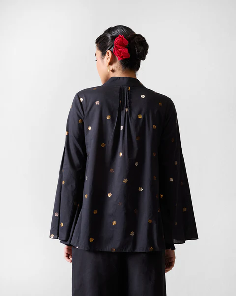 Tangier Top - Black & Gold Printed - Image 3